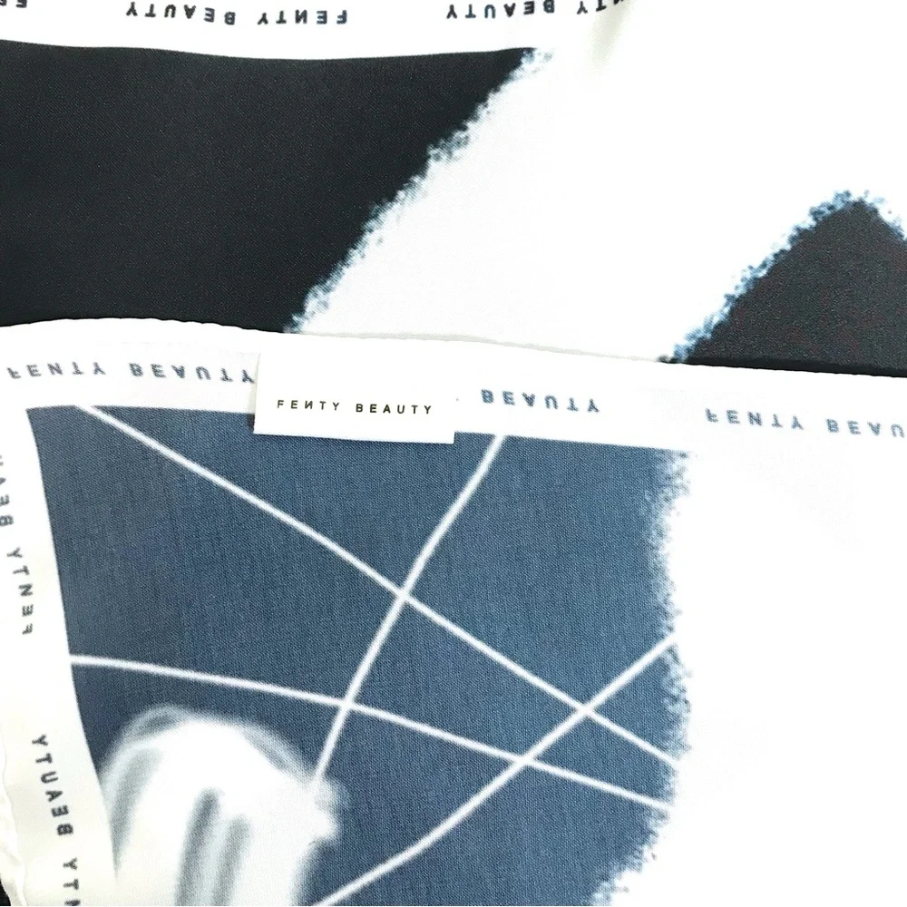 Fenty Beauty Black/White Square Scarf Bandana